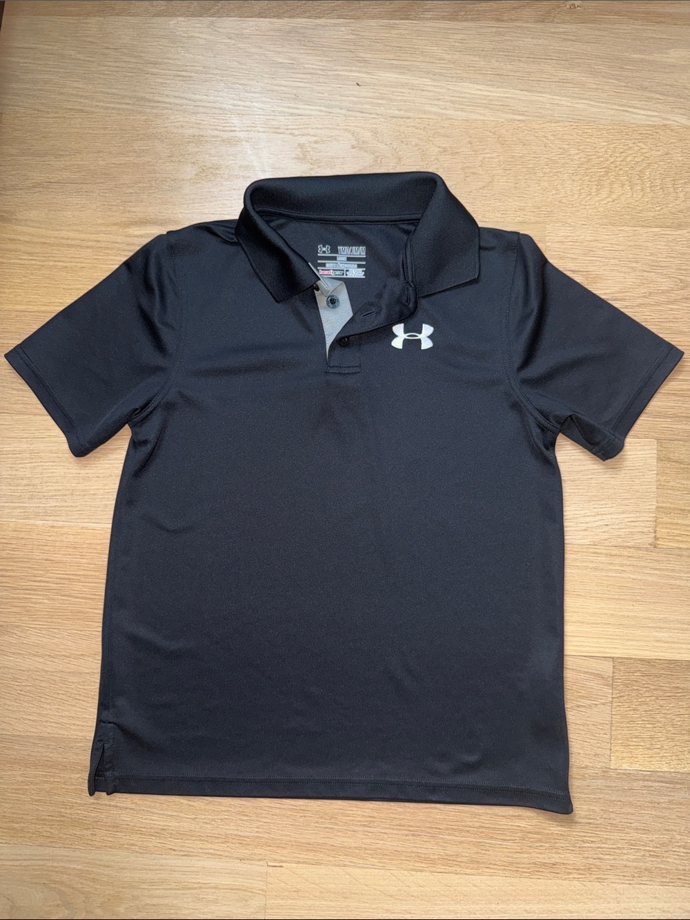 Under Armour Black Short Sleeve Polo Sz YM